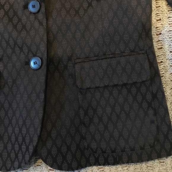 New York & Co Patterned Black Blazer - Picture 6 of 8